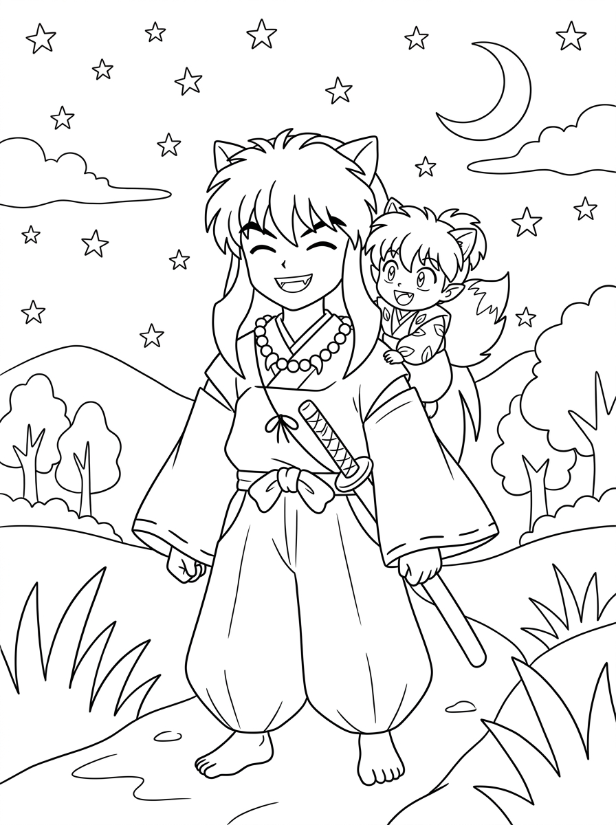 Inuyasha 19 Inuyasha da colorare pdf