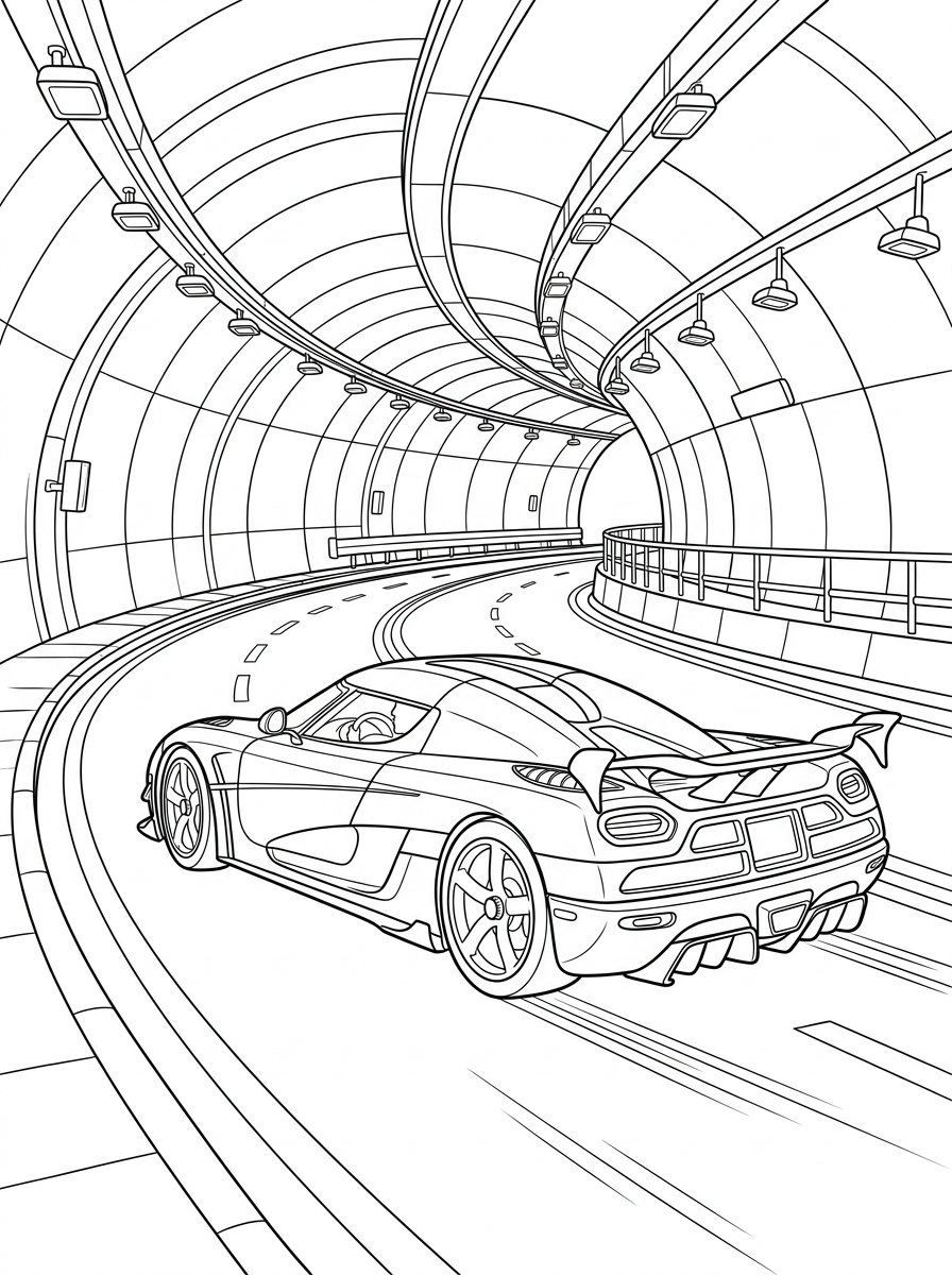 da colorare Koenigsegg disegno facile bambini