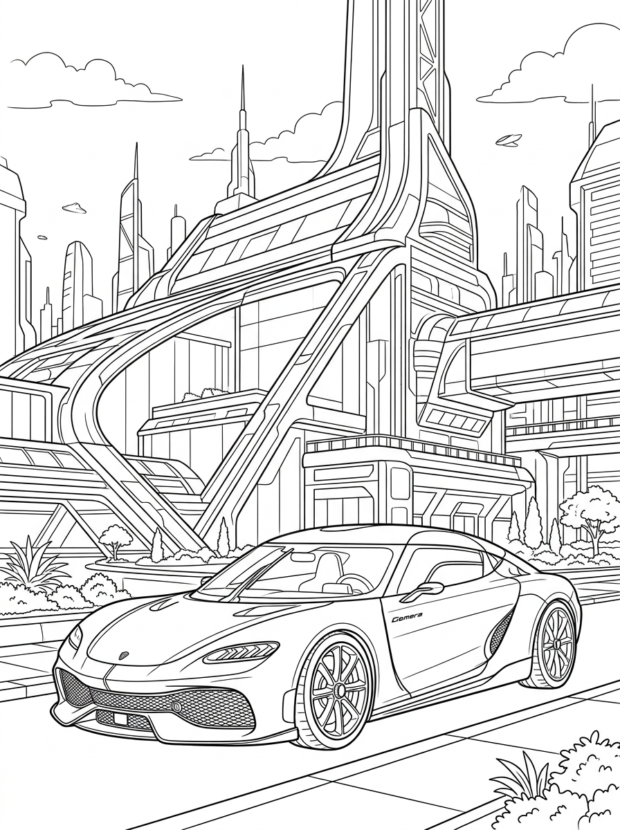 Koenigsegg da colorare e stampare