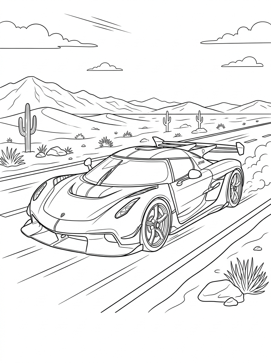 disegni Koenigsegg facili da colorare
