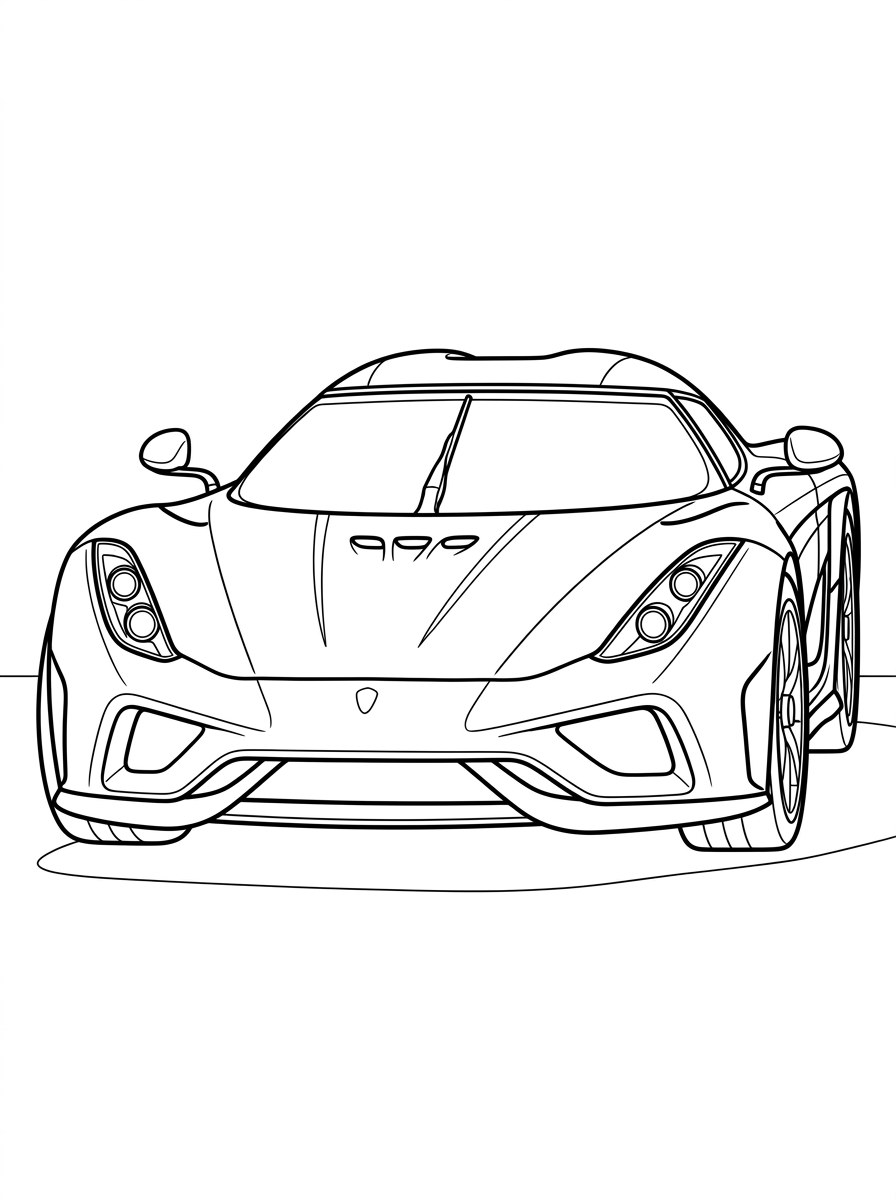 Koenigsegg da colorare e stampare gratis