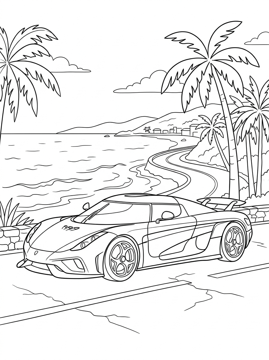 Koenigsegg da colorare e stampare pdf
