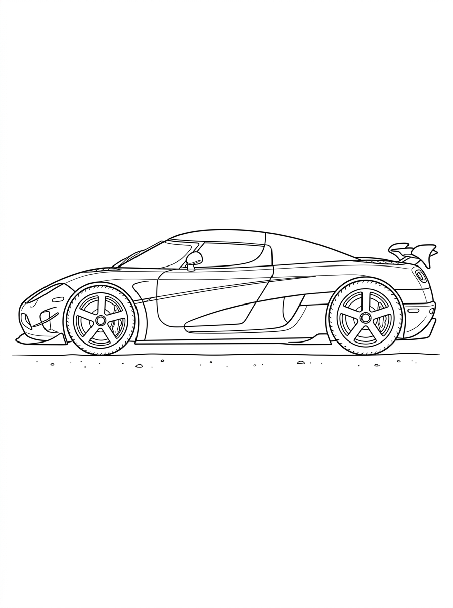 Koenigsegg da colorare e stampare a4