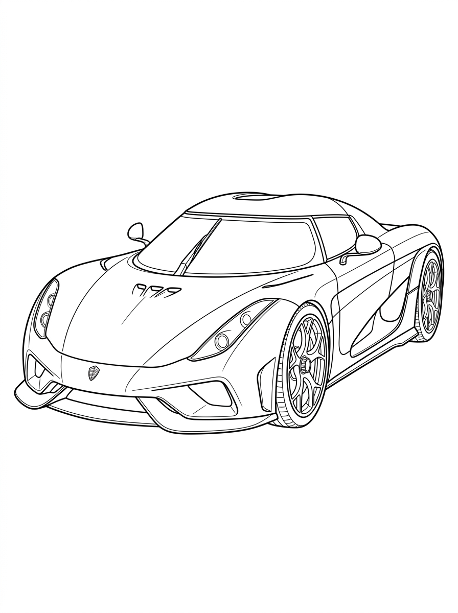 Koenigsegg disegno da colorare facile