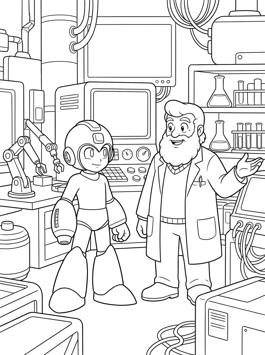 disegni da colorare per bambini pdf Mega Man