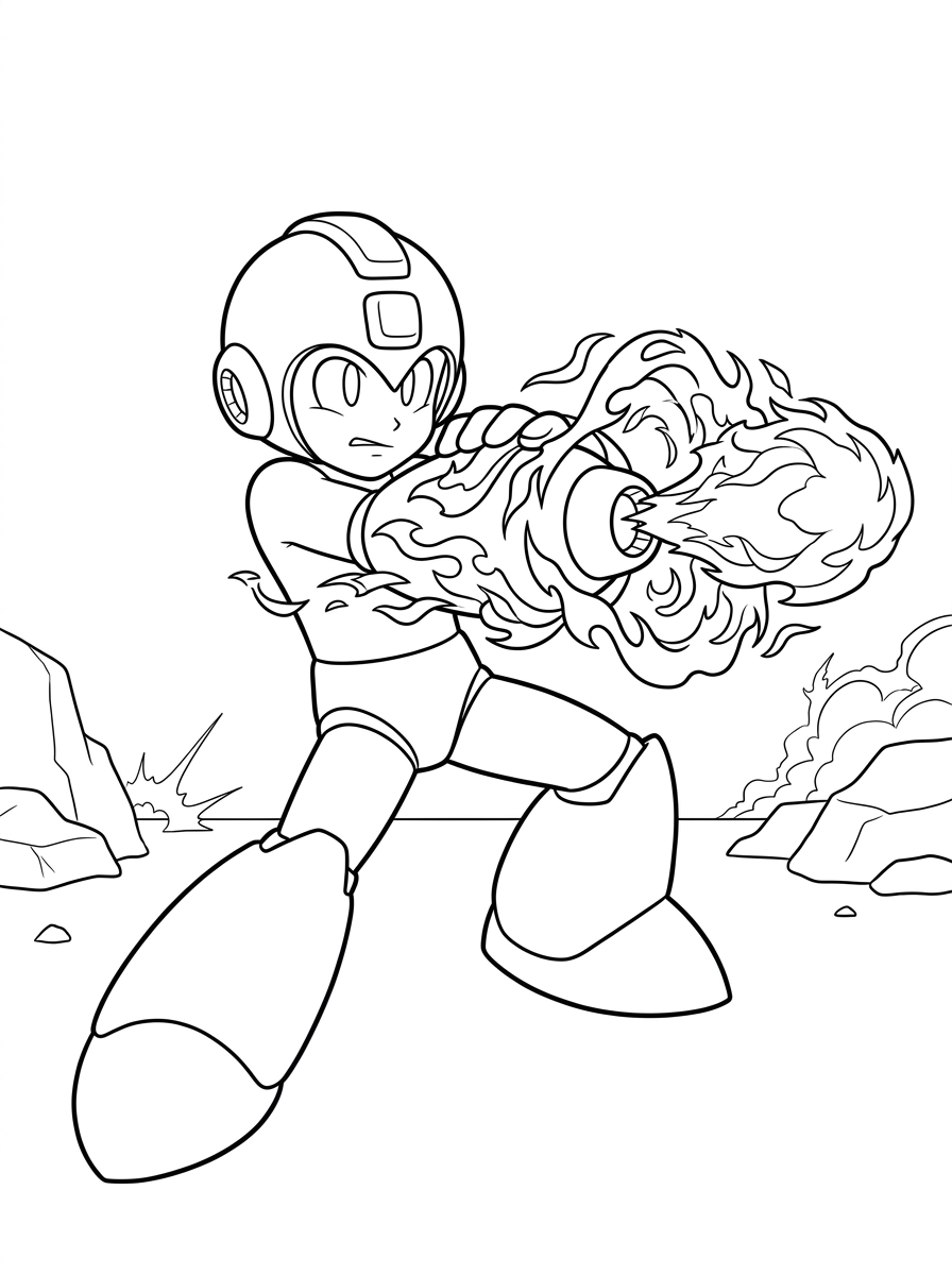 disegni Mega Man da colorare per bambini