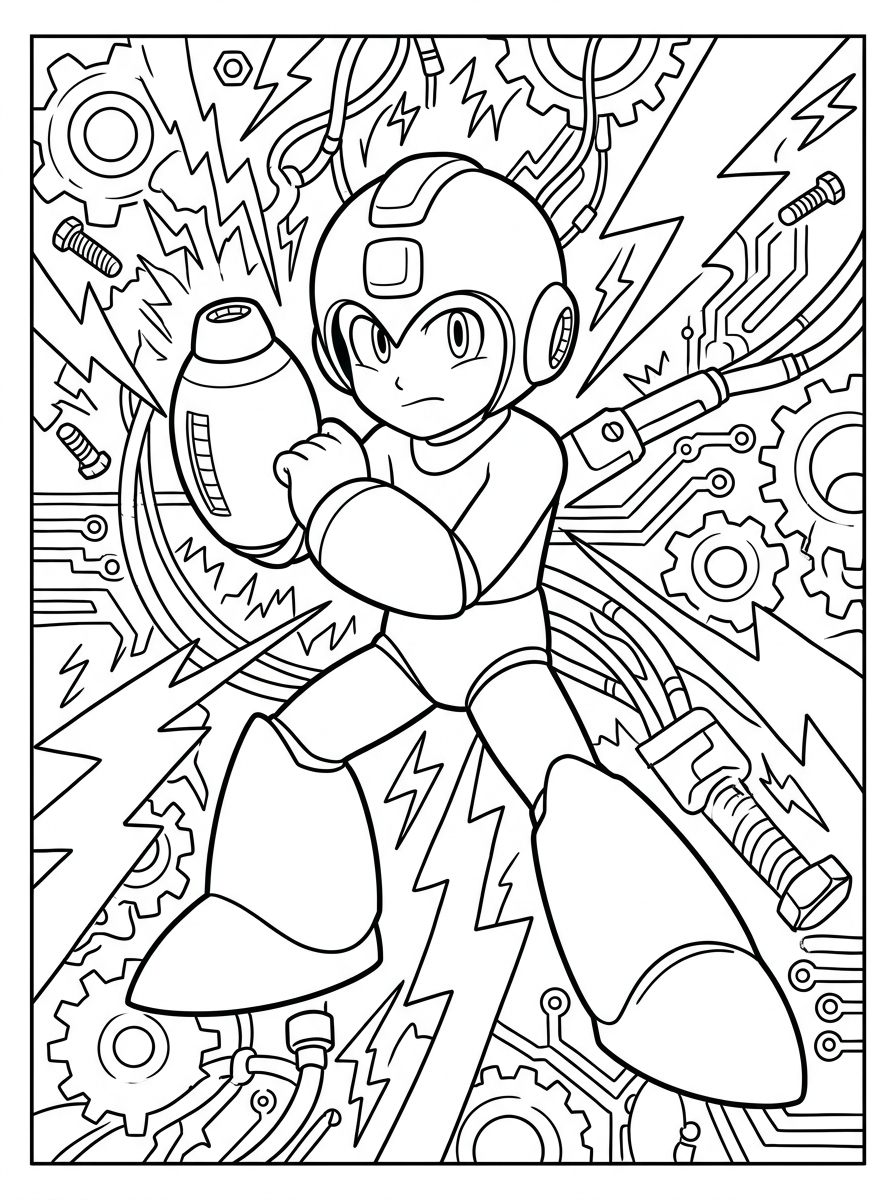 Mega Man da colorare bambini 1