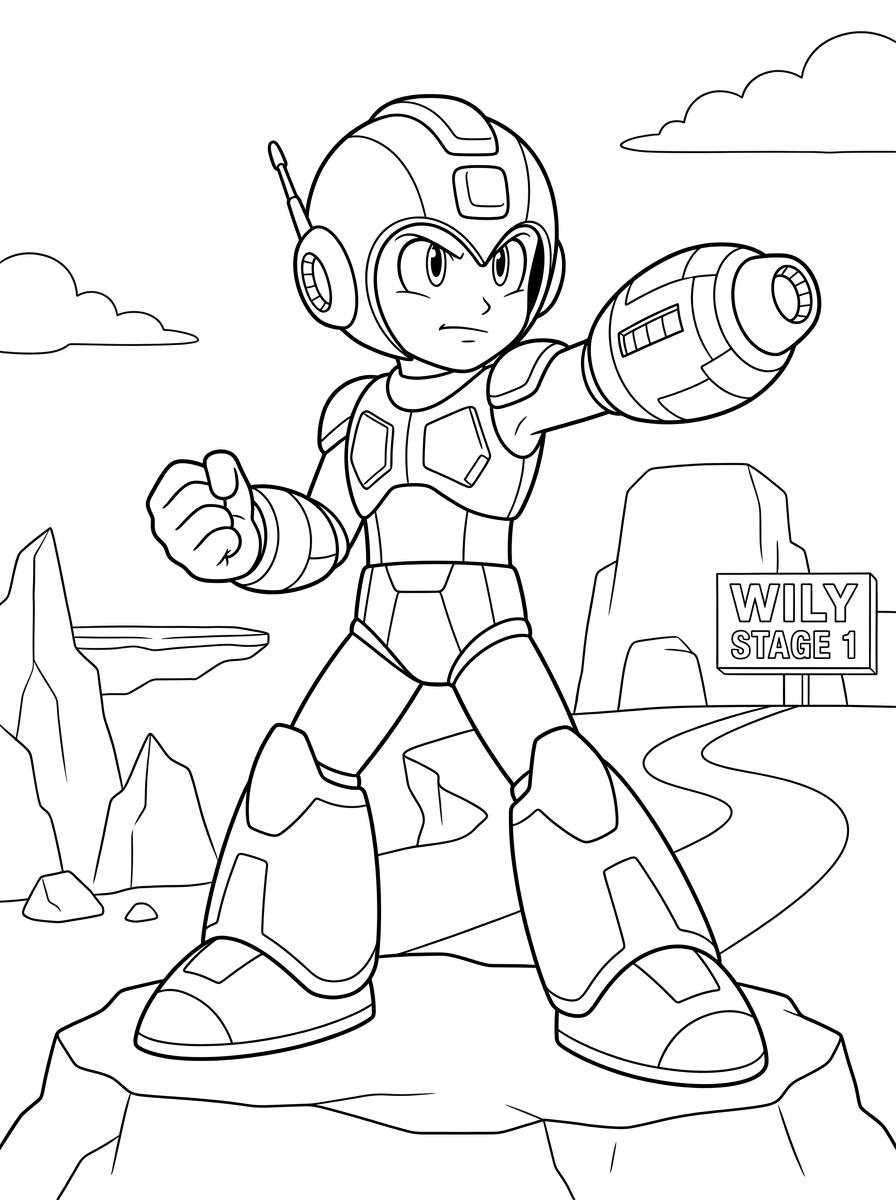 disegno Mega Man da colorare