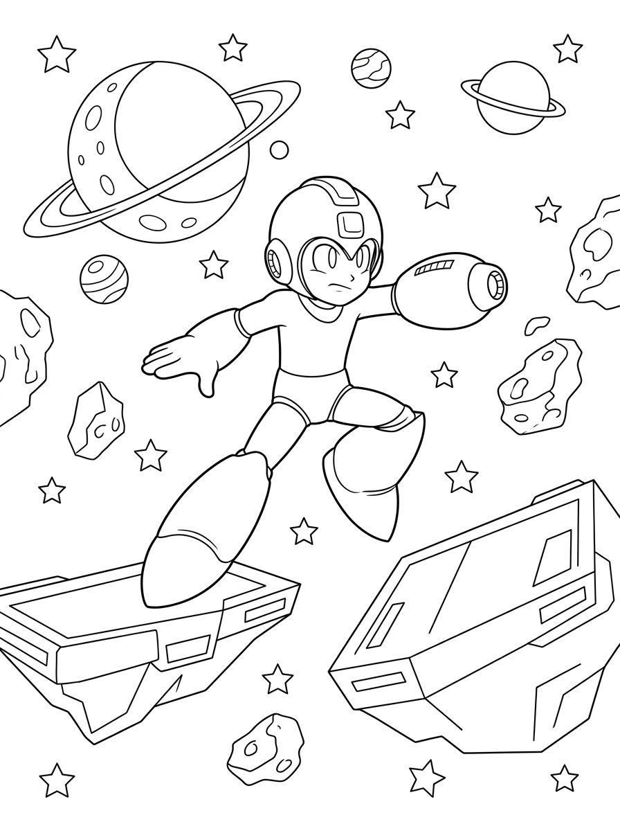 disegni da colorare gratis Mega Man