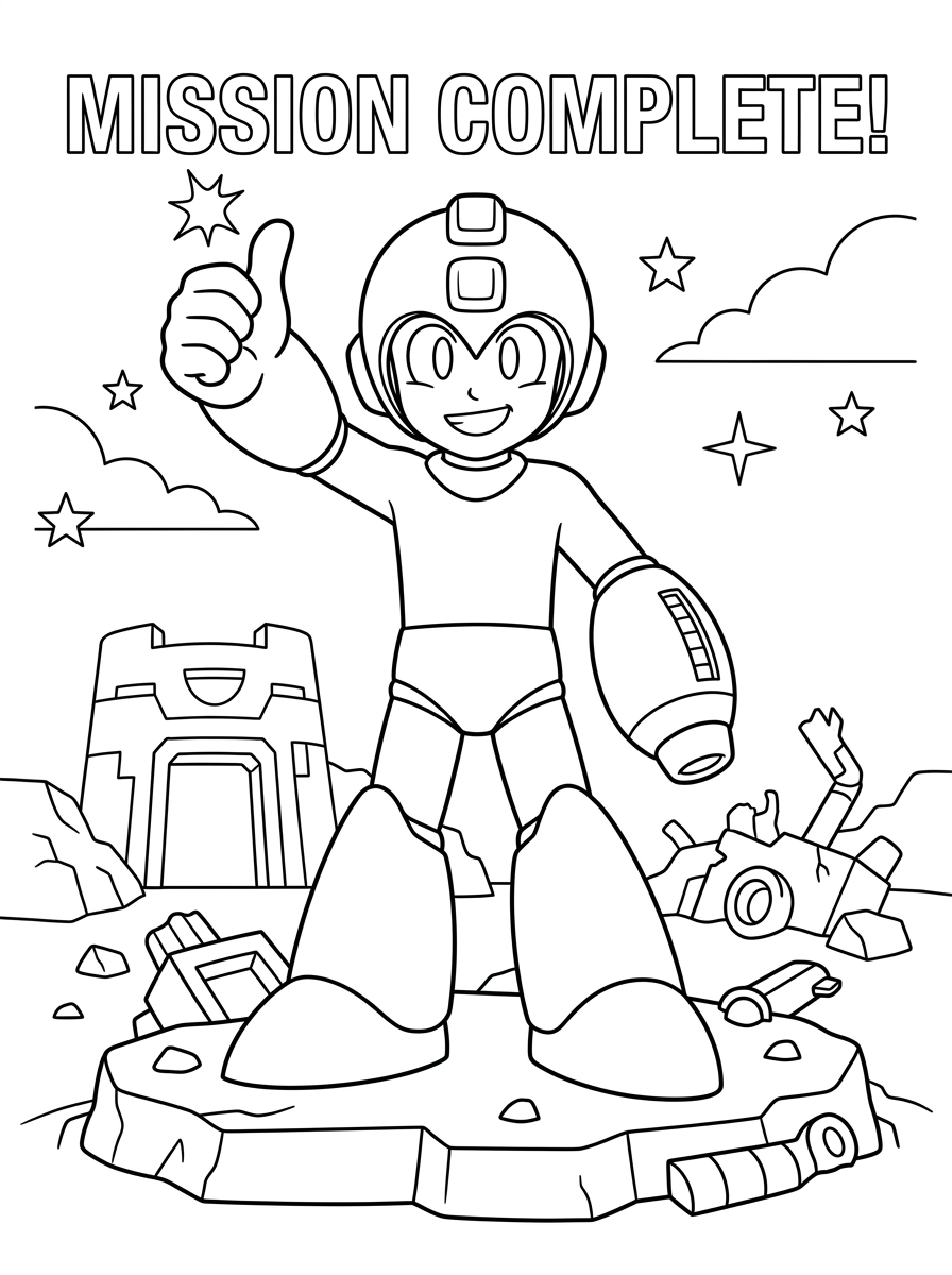 Mega Man da colorare bambini