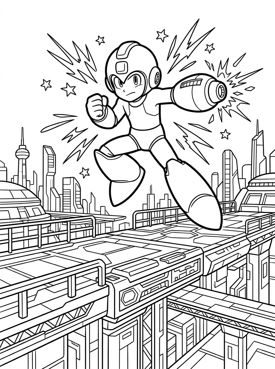 immagine di Mega Man da colorare
