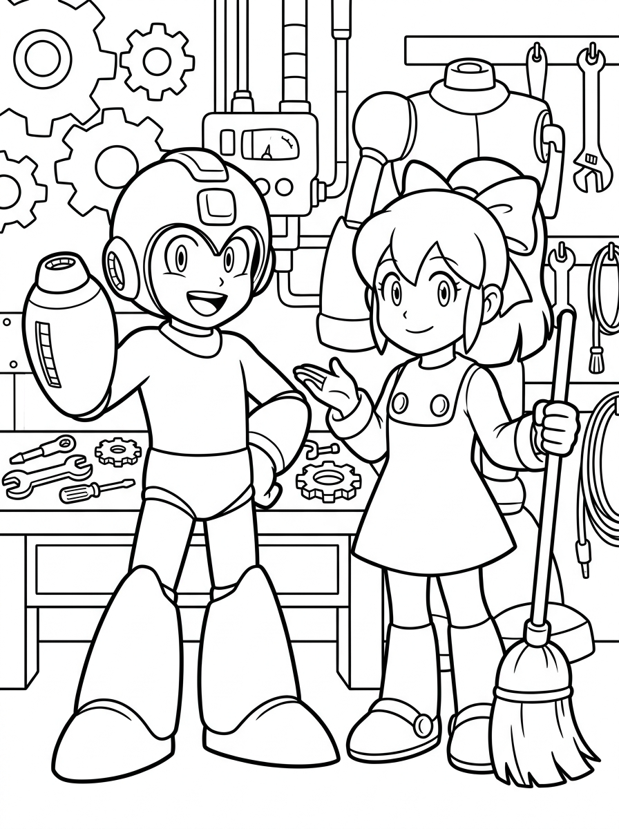 disegno Mega Man da colorare per bambini