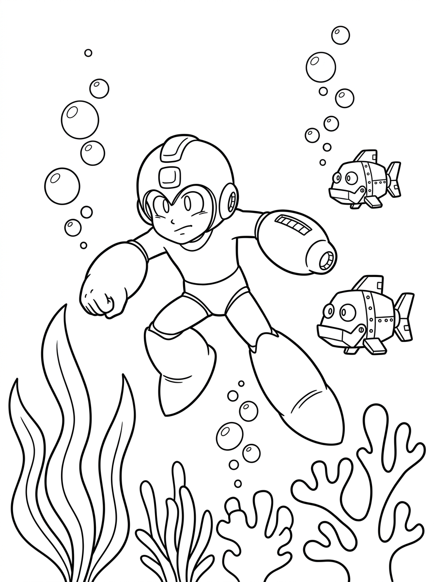 disegni Mega Man da colorare pdf