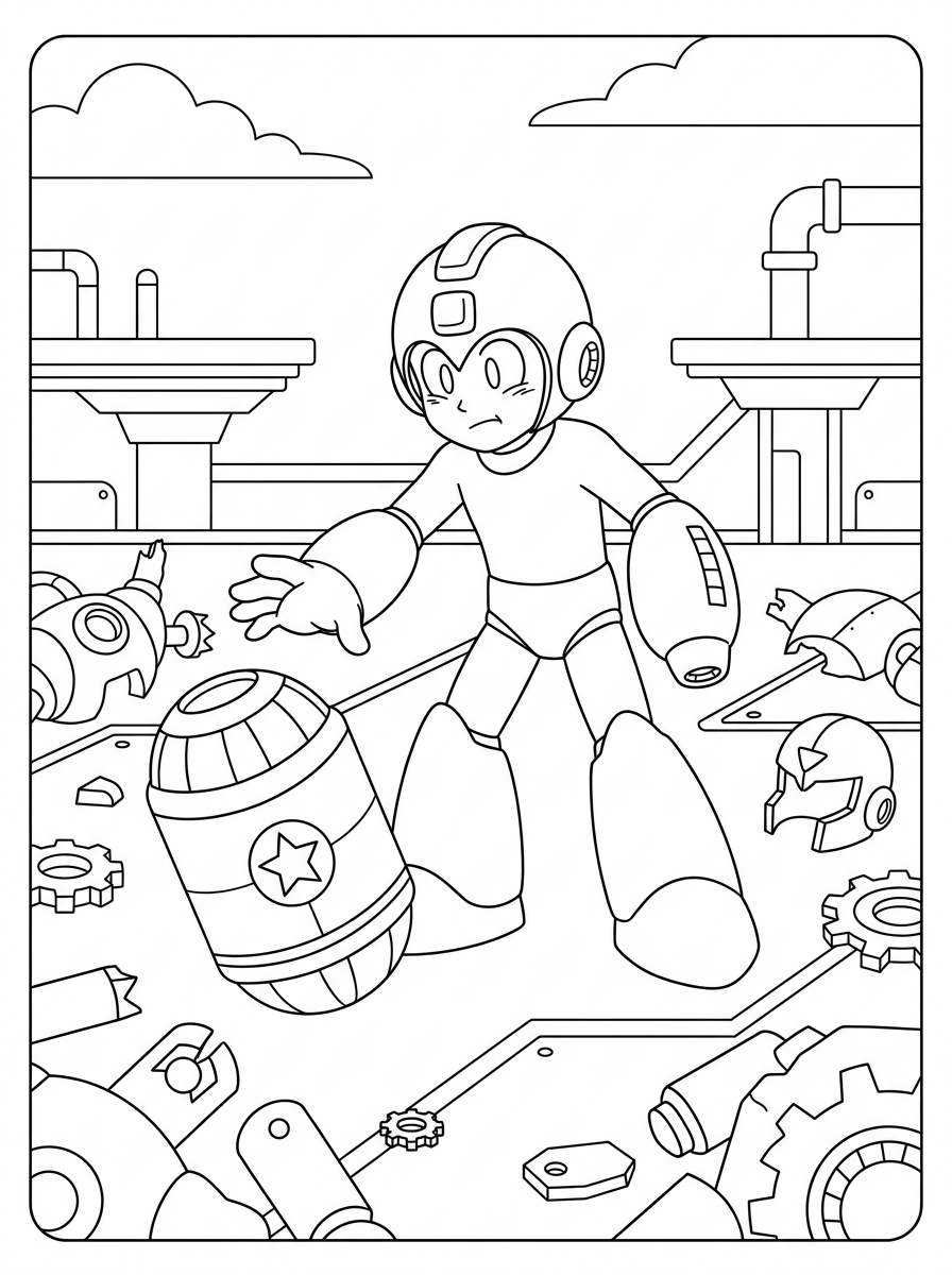 immagini da colorare Mega Man gratis