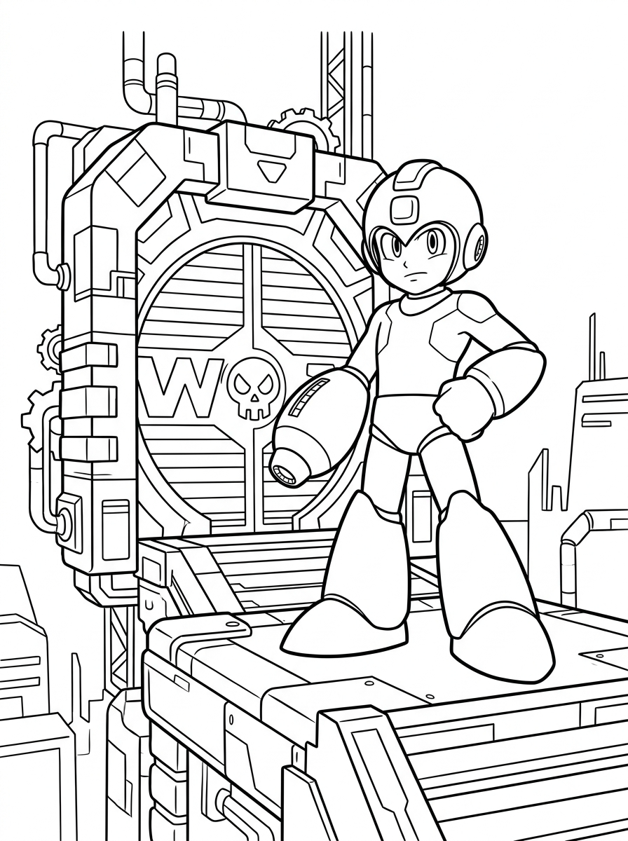 disegno Mega Man da colorare e stampare