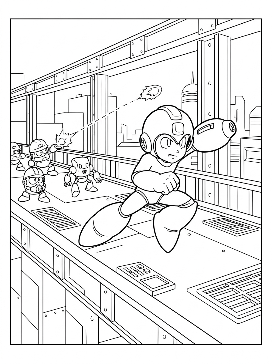 disegni Mega Man da colorare