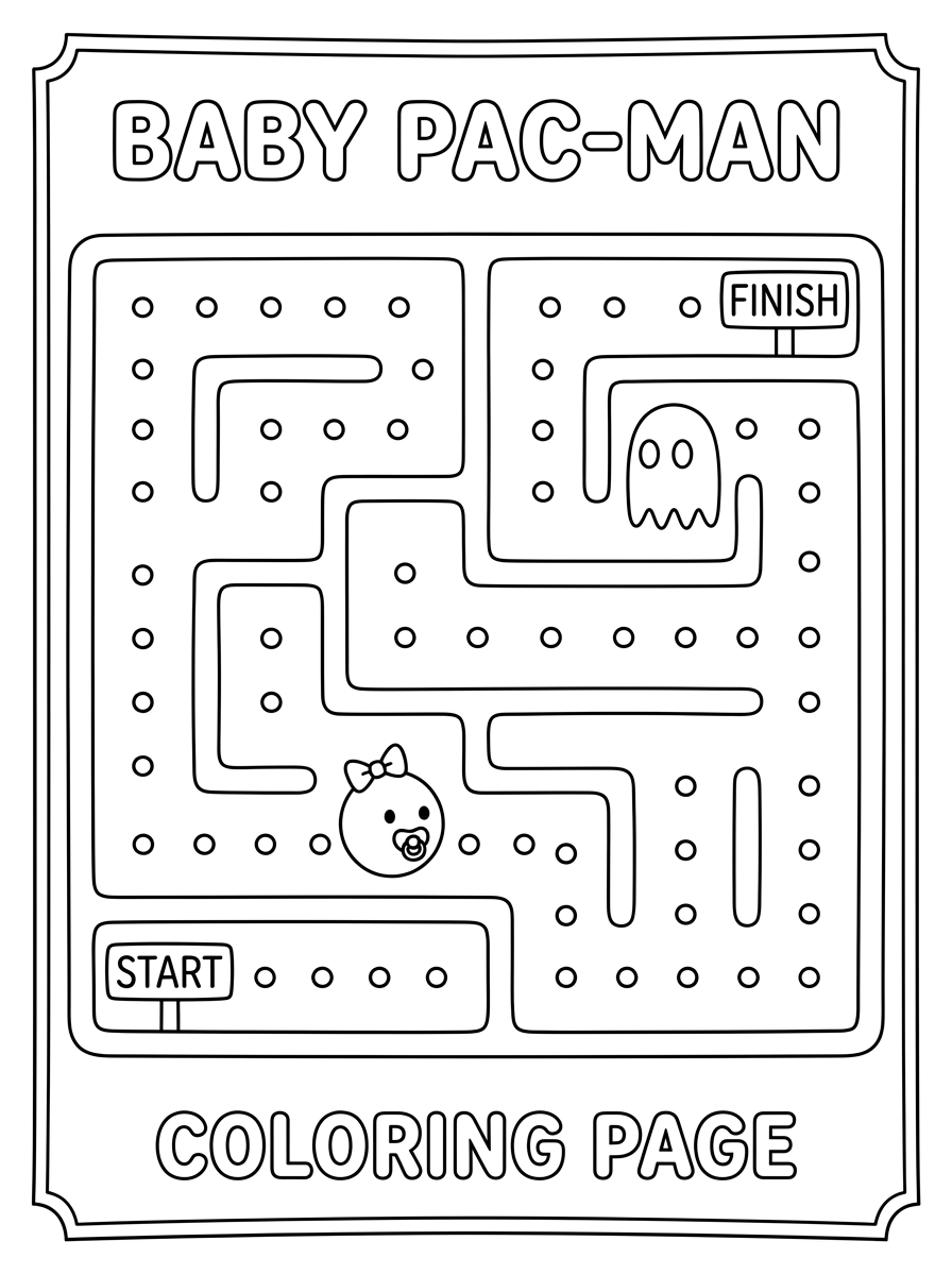 Pac Man da colorare e stampare pdf