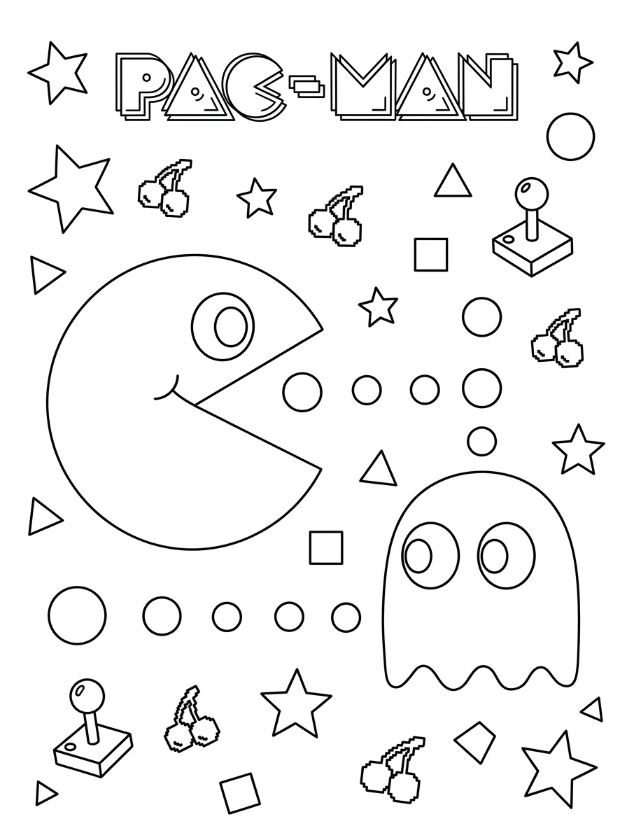 disegni da colorare per bambini pdf Pac Man