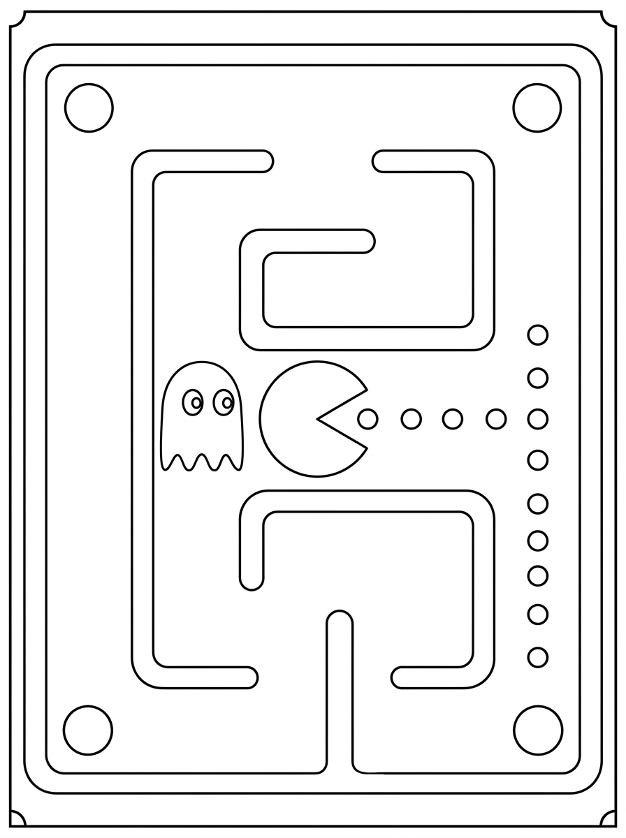 Pac Man da colorare e stampare