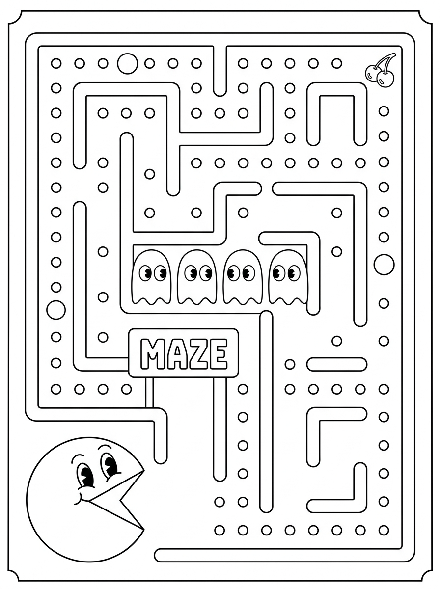 pdf stampare Pac Man da colorare