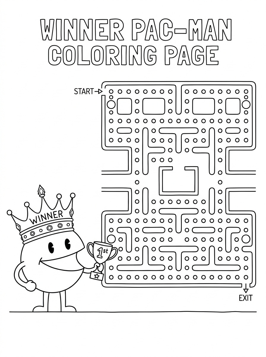 foto Pac Man da colorare
