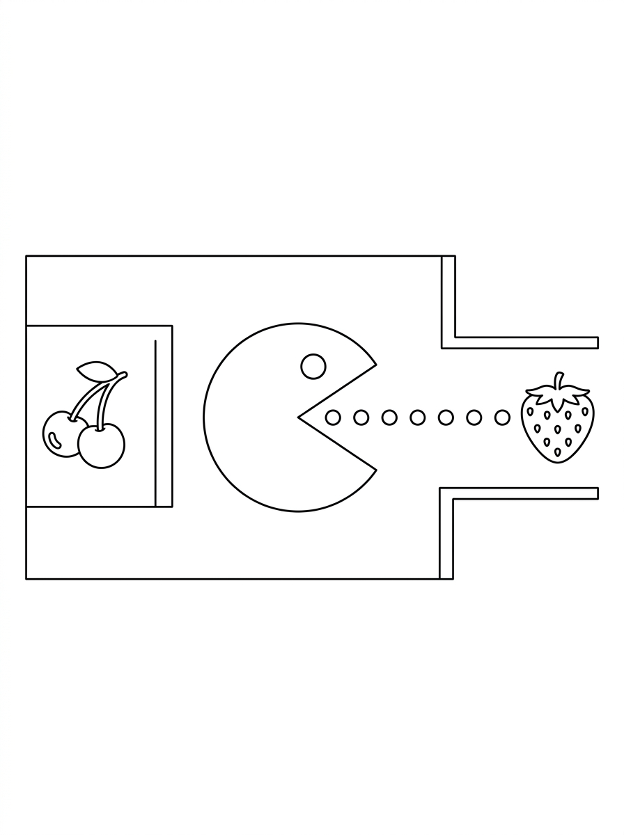 Pac Man disegni da colorare per bambini maschi