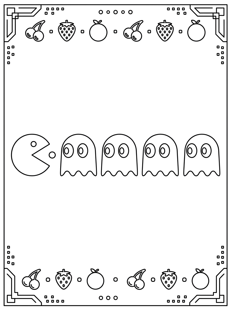 disegni Pac Man da colorare gratis