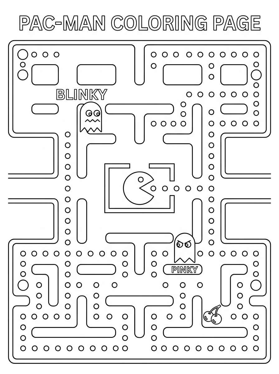disegni di Pac Man da colorare da stampare