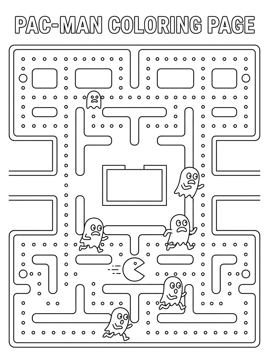 immagini da stampare e colorare di Pac Man
