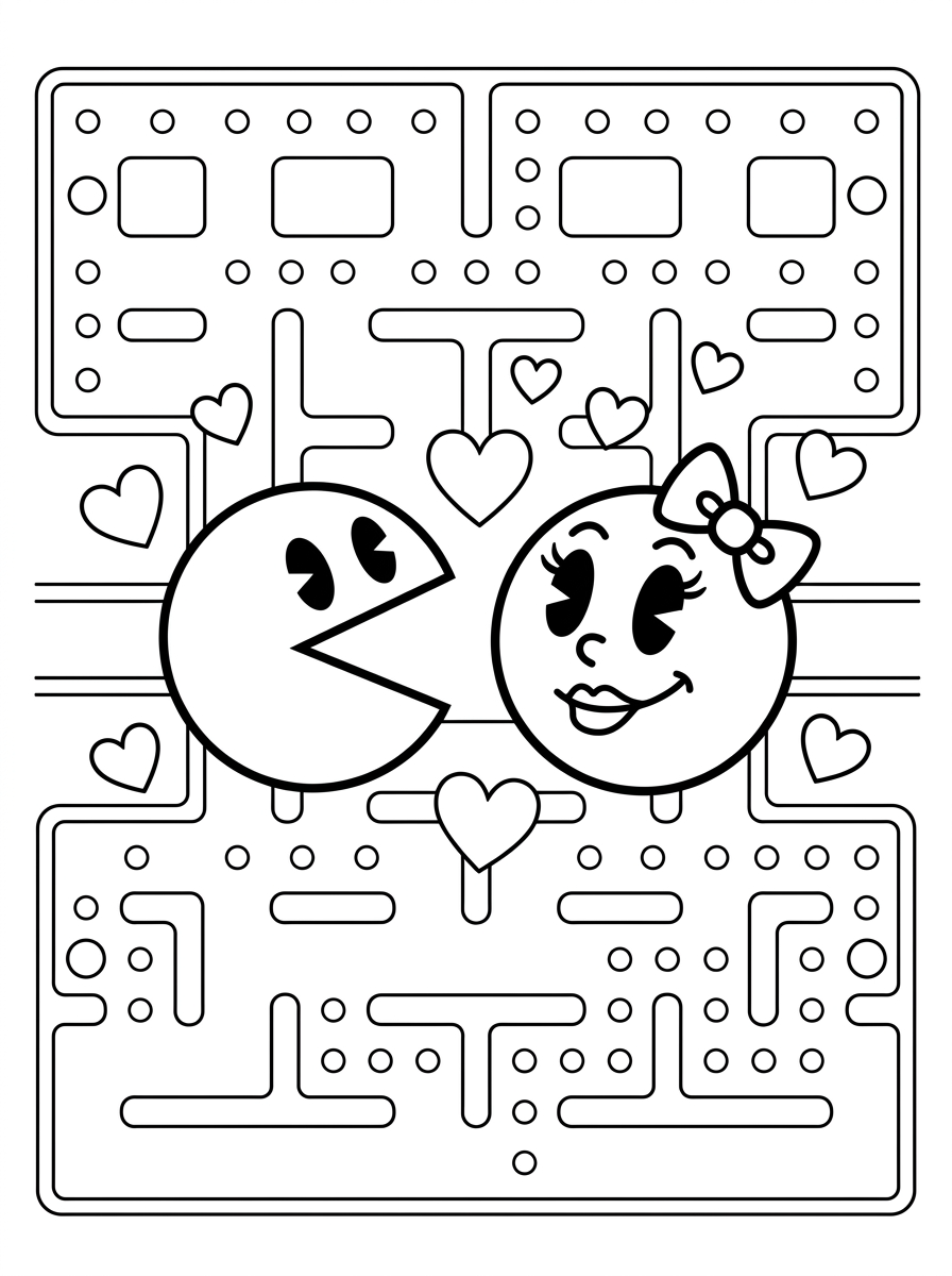 Pac Man da colorare facile