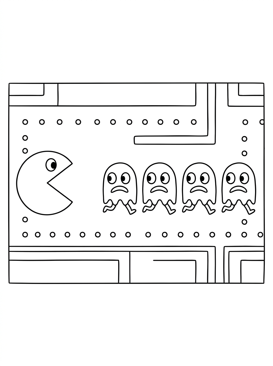 foto di Pac Man da colorare 1