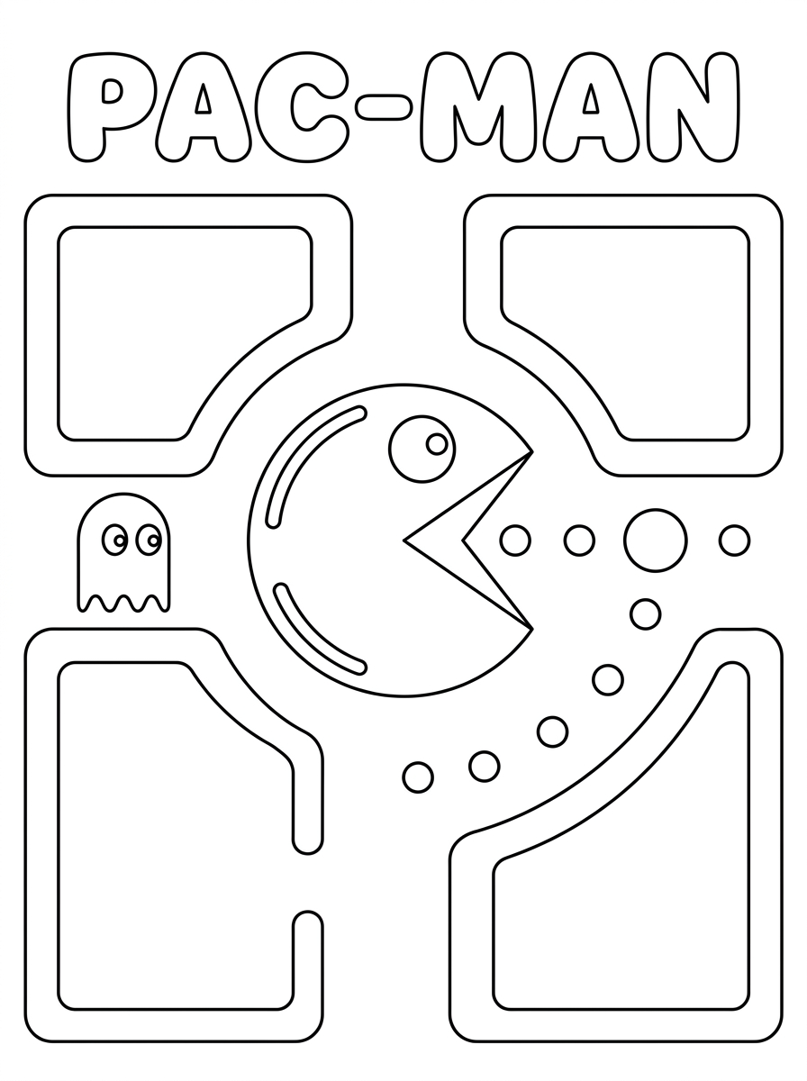 immagine di Pac Man da colorare