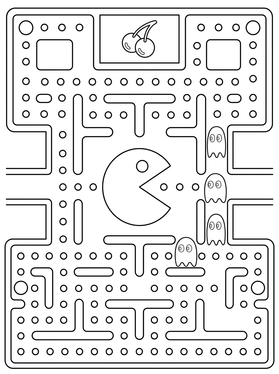 immagini di Pac Man da colorare e stampare