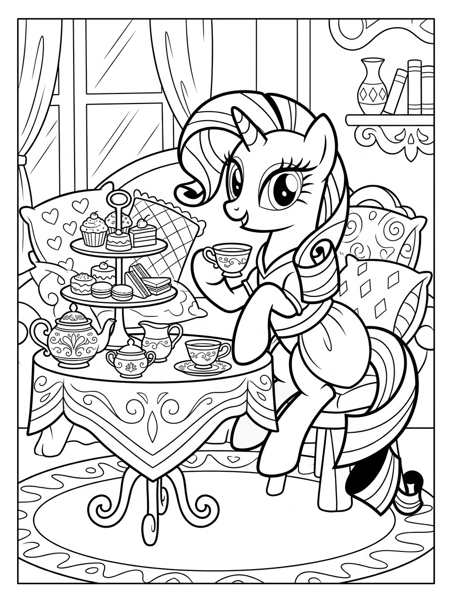 Rarity 11 immagini da colorare Rarity gratis