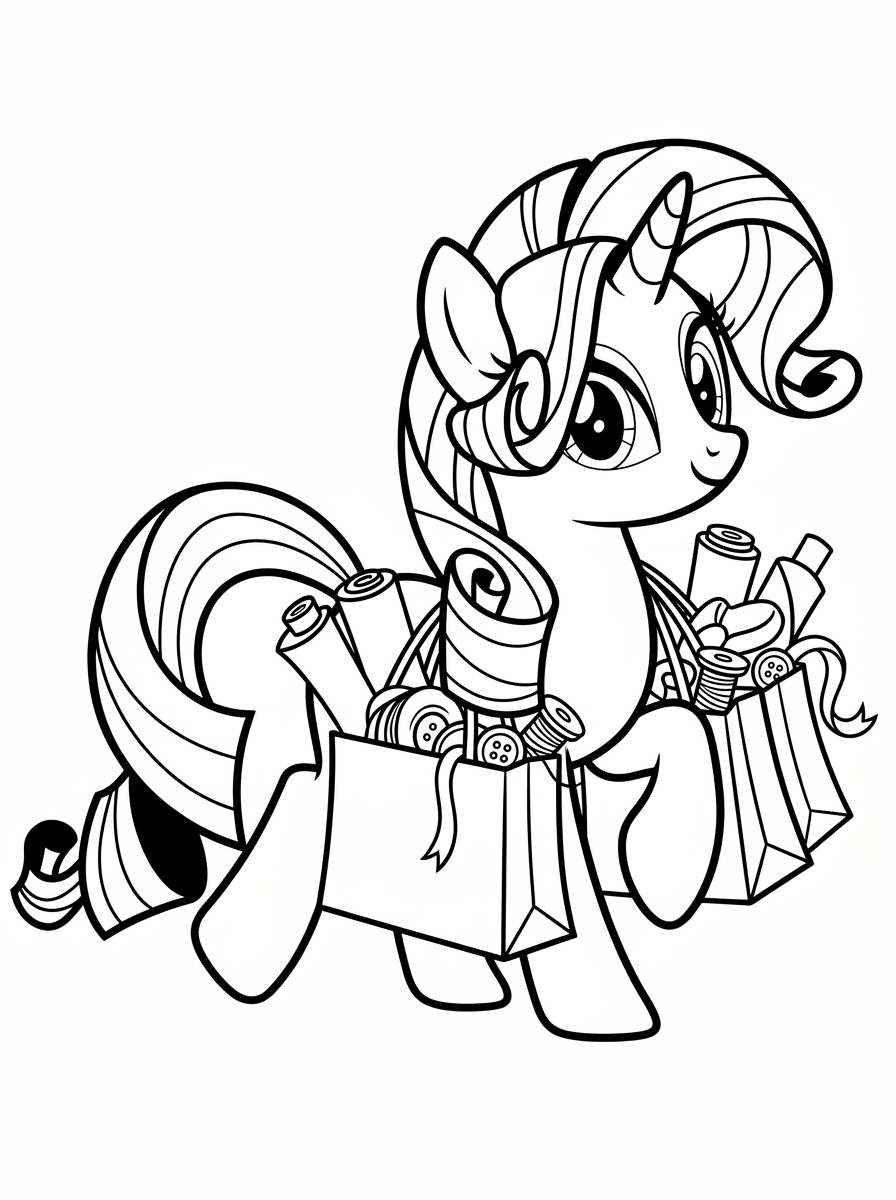 Rarity 21 disegno di Rarity da stampare e colorare