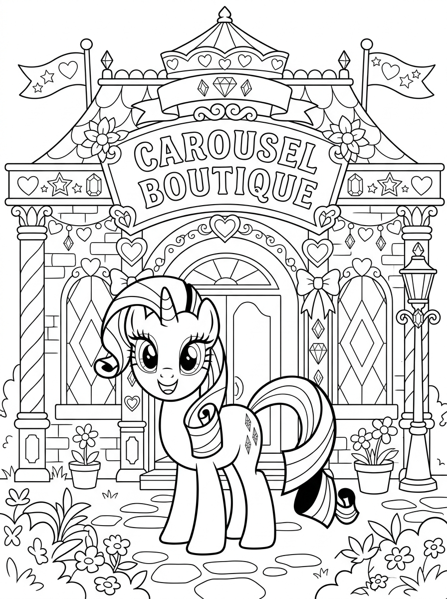 Rarity 19 disegni da colorare per bambini pdf Rarity 2