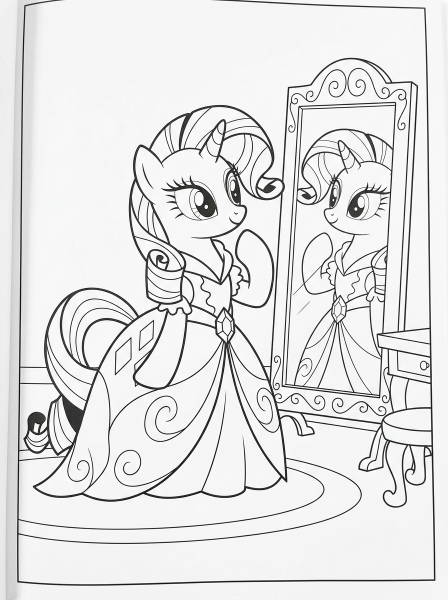 Rarity 18 disegni da colorare per bambini pdf Rarity 1