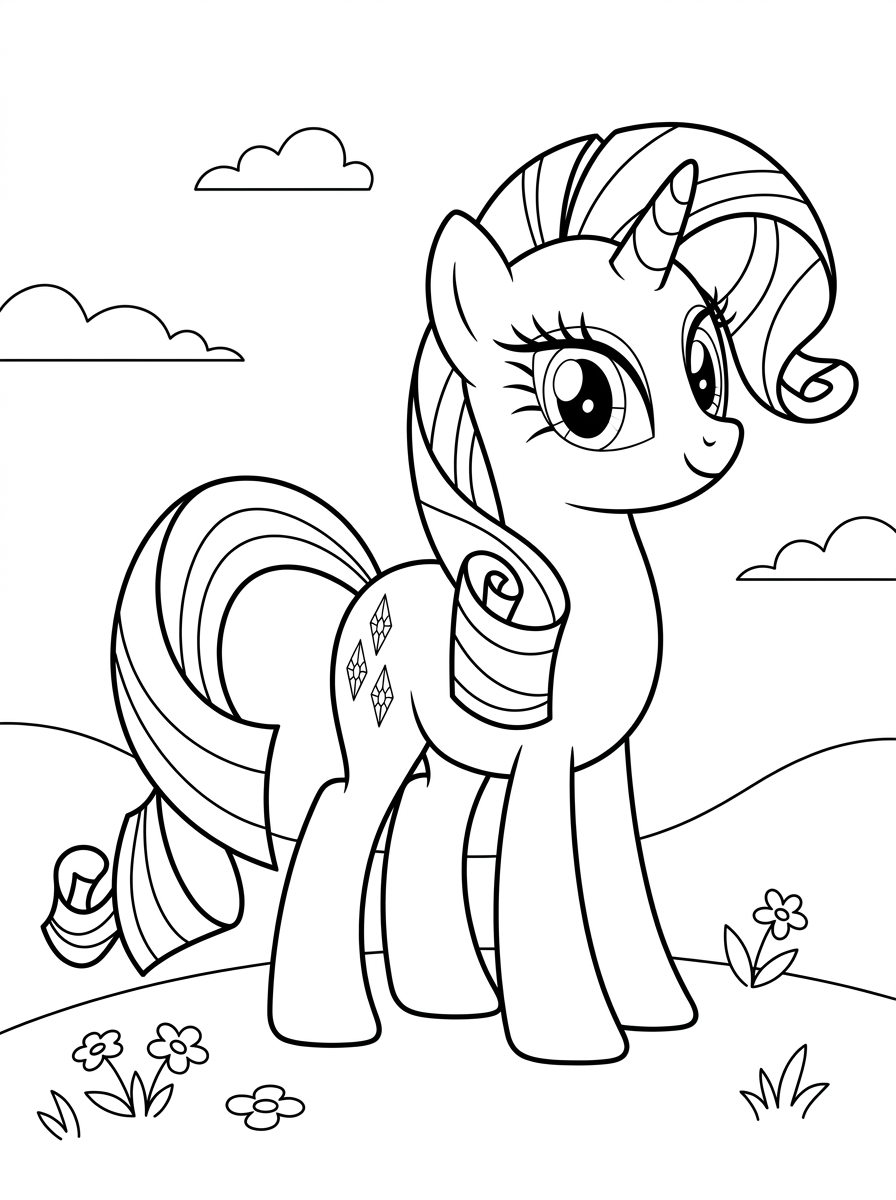Rarity 14 disegni di Rarity da colorare e stampare 1