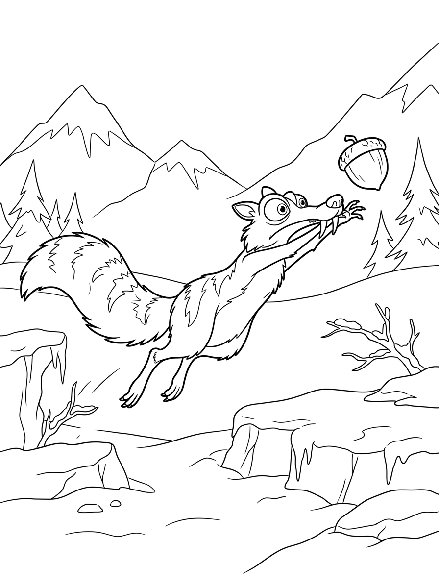 immagini di Scrat da colorare per bambini 2