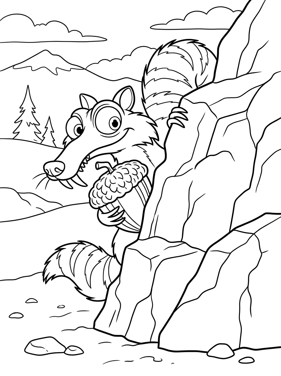 disegno di Scrat da stampare e colorare