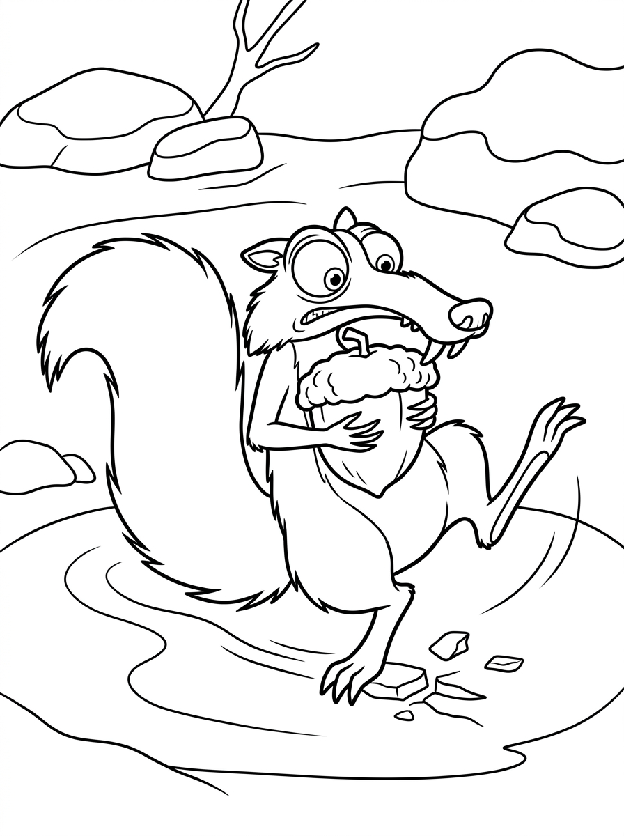 disegno Scrat da colorare per bambini