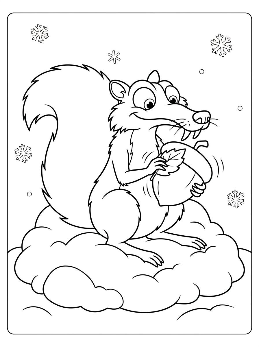 Scrat disegno da colorare facile