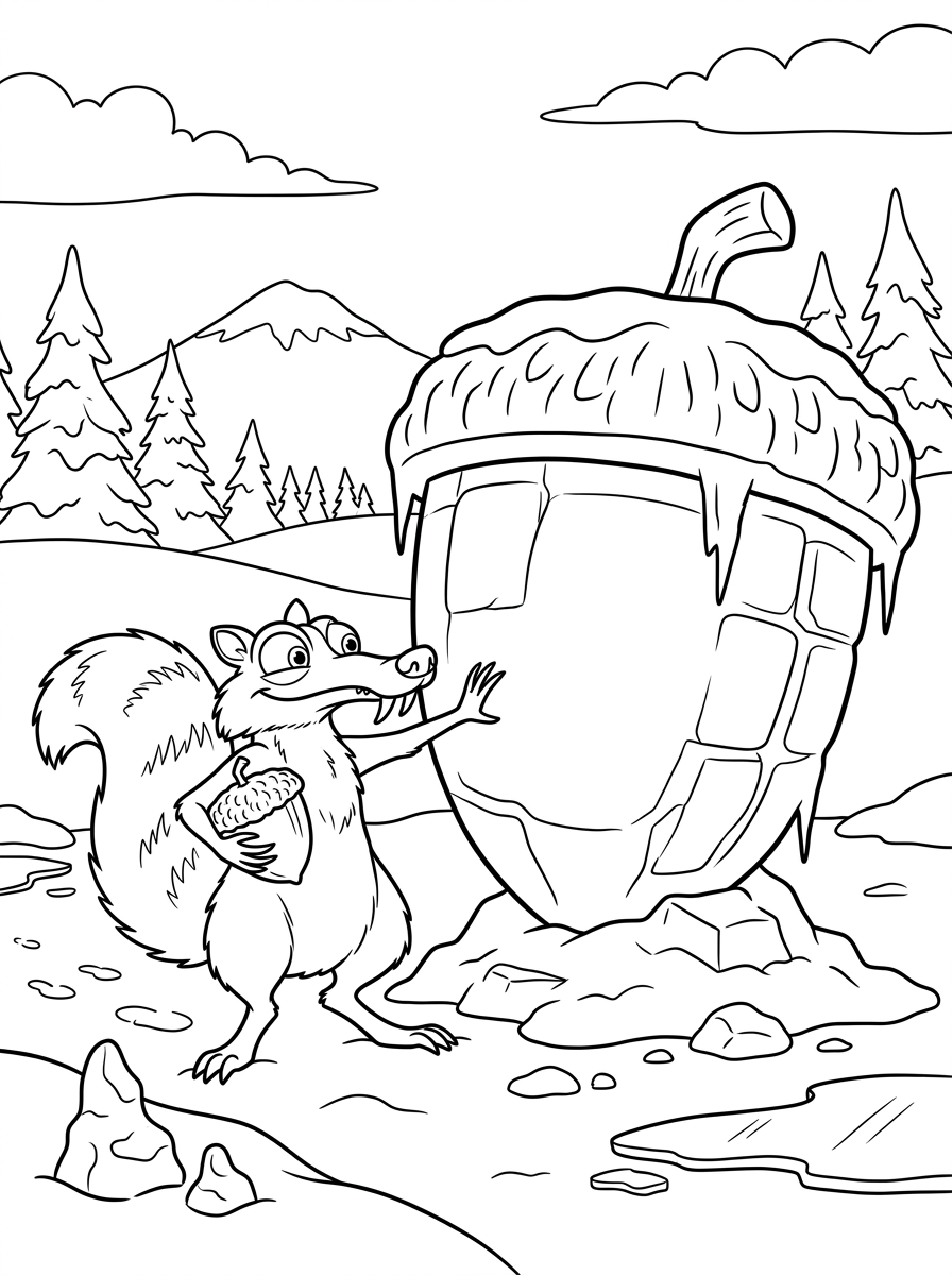 immagini da colorare Scrat gratis