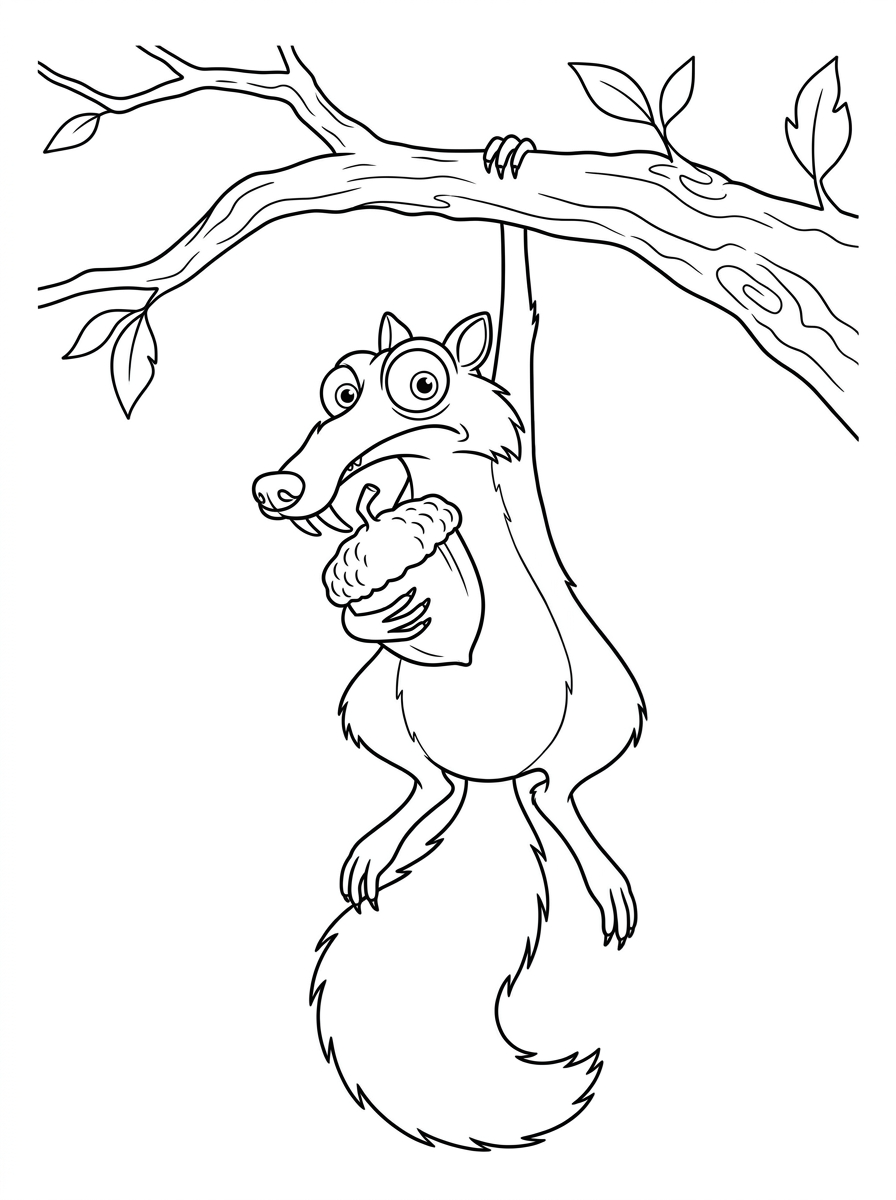 immagini di Scrat da colorare e stampare 1