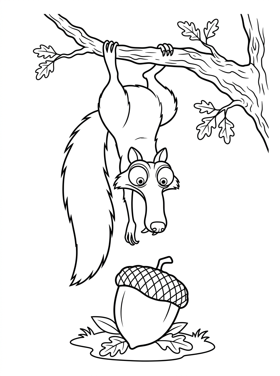 immagini di Scrat da colorare per bambini 1