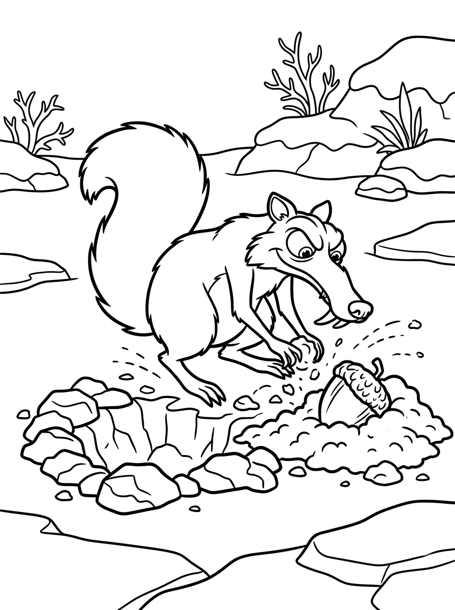 disegni Scrat da colorare