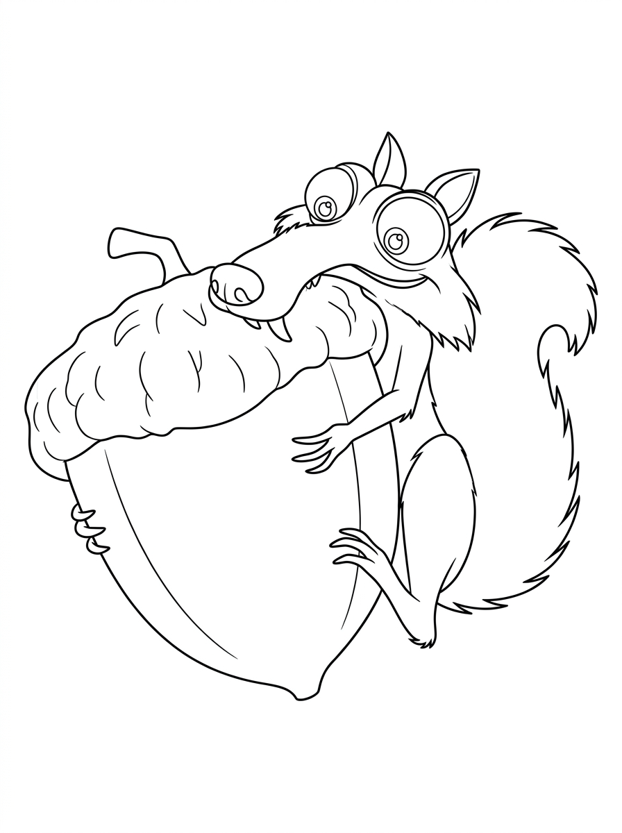 Scrat da colorare facile