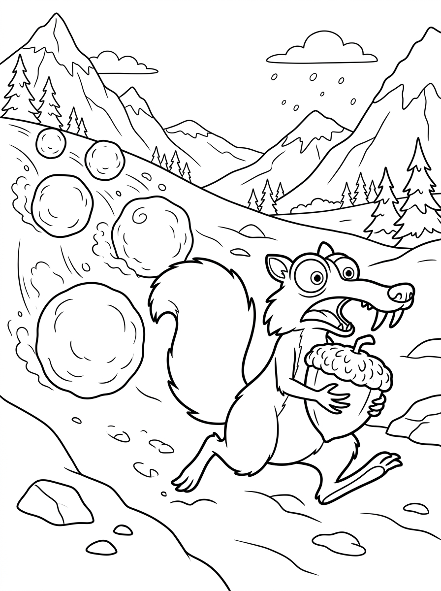 disegni da colorare Scrat per bambini