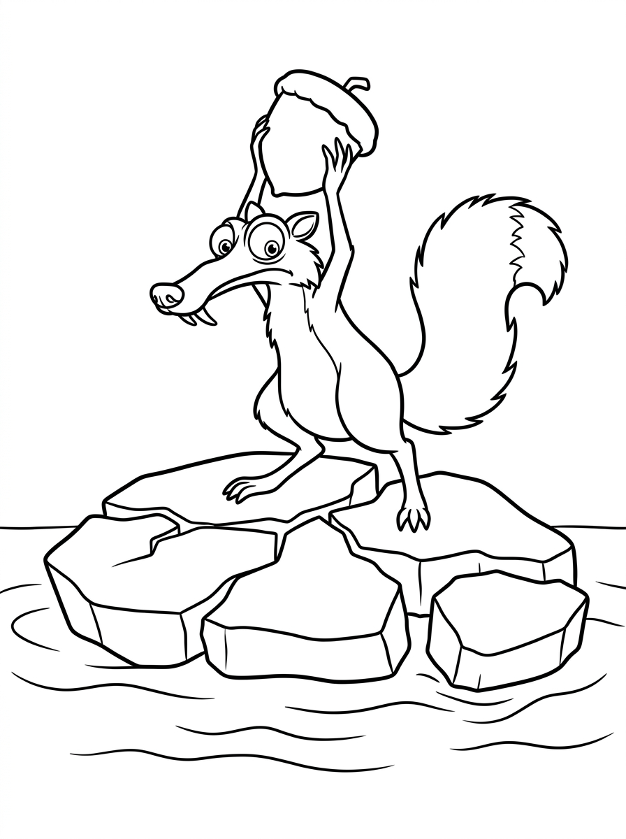 da colorare Scrat disegno facile bambini