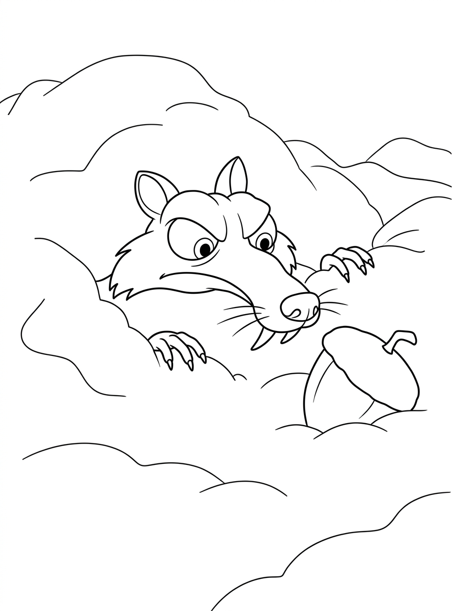 Scrat da colorare pdf gratis